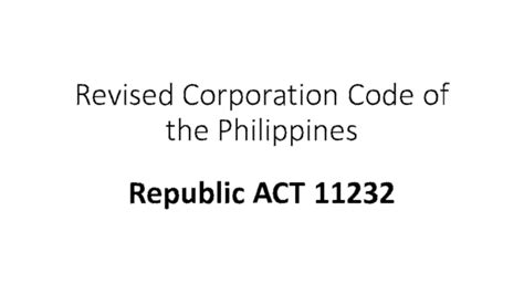 companies section|THE REVISED CORPORATION CODE OF THE PHILIPPINES Republic Act .